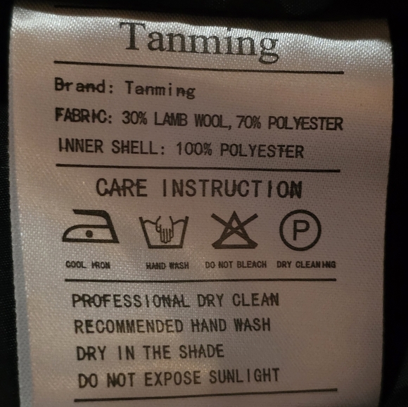 Tanming Gray Lambs Wool Blend Hooded Double Breasted Coat - Picture 9 of 10